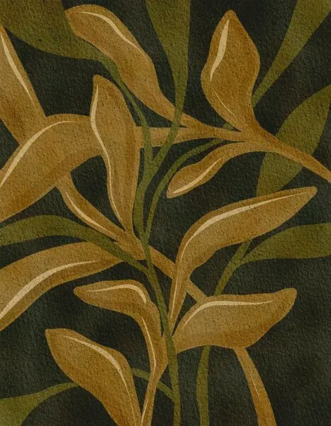 Golden Green Foliage, wall art by Nikita Jariwala