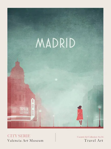 Madrid 1- GRAN VIA, wall art by Emel Tunaboylu