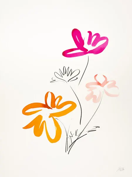 Vibrant Abstract Blooms, wall art by Mette Rix