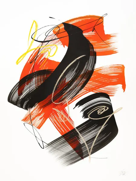Dynamic Abstract Strokes, wall art by Mette Rix