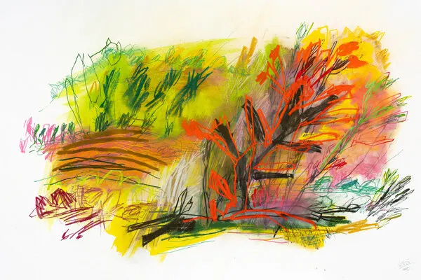 Vibrant Autumn Landscape, wall art by Mette Rix