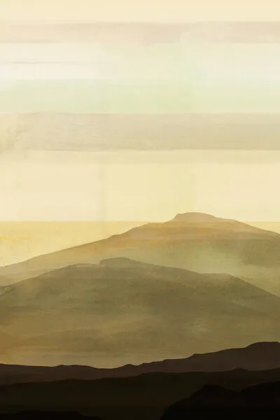 Hazy Mountain Layers, wall art by cartissi