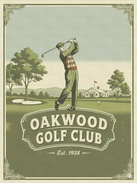 Classic Golf Club Swing, wall art by Andreas Magnusson