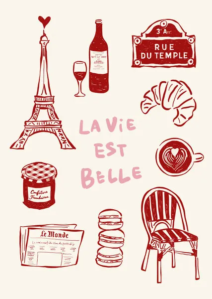 Paris La Vie Est Belle, wall art by Rio Soléy