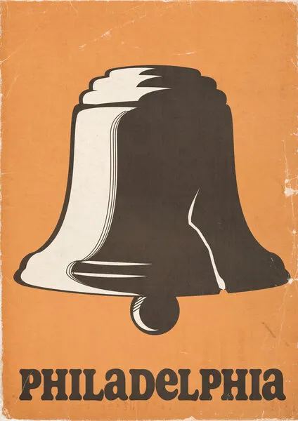 Retro Liberty Bell Icon, wall art by Nicholas