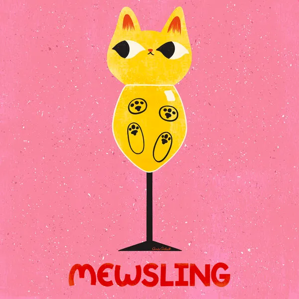 Mewsling, wall art by Carrie Cantwell