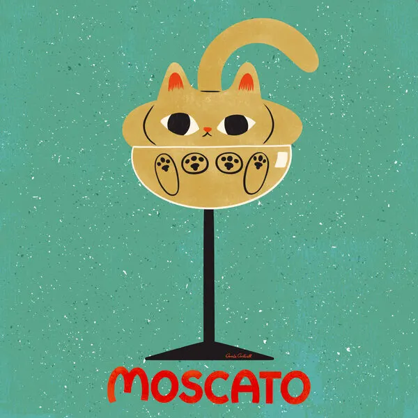 Moscato, wall art by Carrie Cantwell