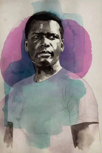Thoughtful Man Watercolor, wall art by David Diehl