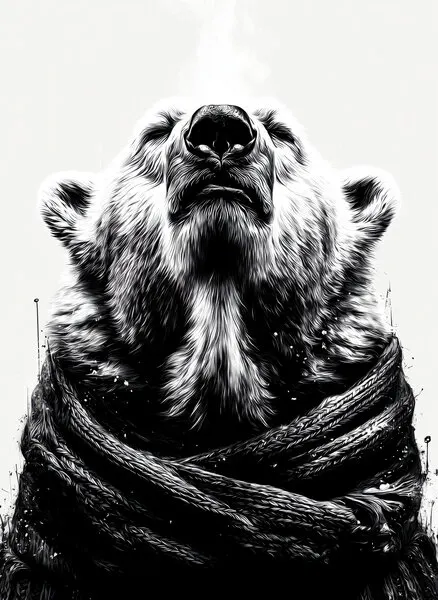 Serene Polar Bear, wall art by Justyna Jaszke