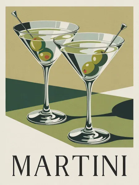 Classic Martinis, wall art by Andreas Magnusson