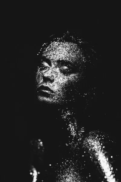 Glittering Woman Portrait, wall art by Artem Vasilenko
