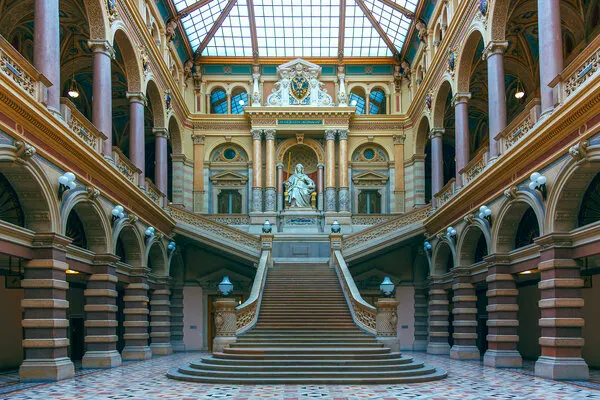 Ornate Grand Staircase, wall art by Istvan Kadar