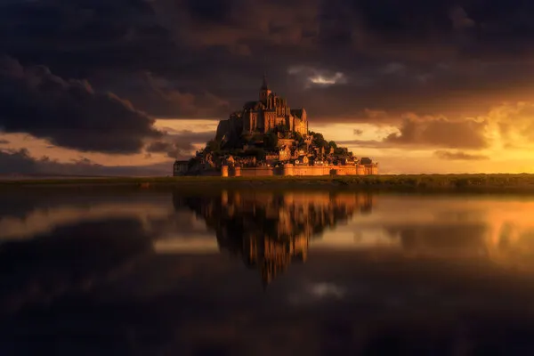Dramatic Castle Reflection, wall art by Iván Ferrero