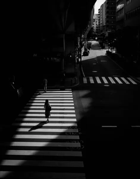 City Crosswalk Shadows, wall art by Yasuhiro Takachi