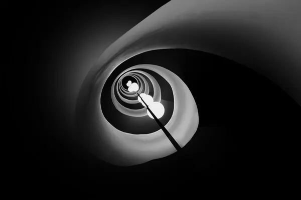 Hypnotic Spiral Staircase, wall art by Wilma Wijers Smeets