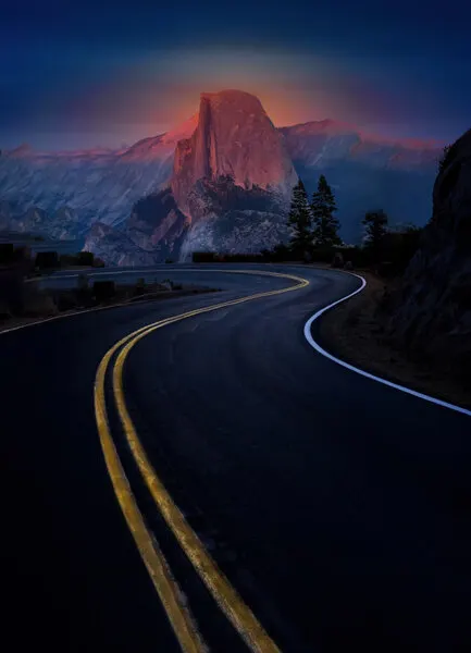 Majestic Mountain Twilight Road, wall art by Jiahong Zeng