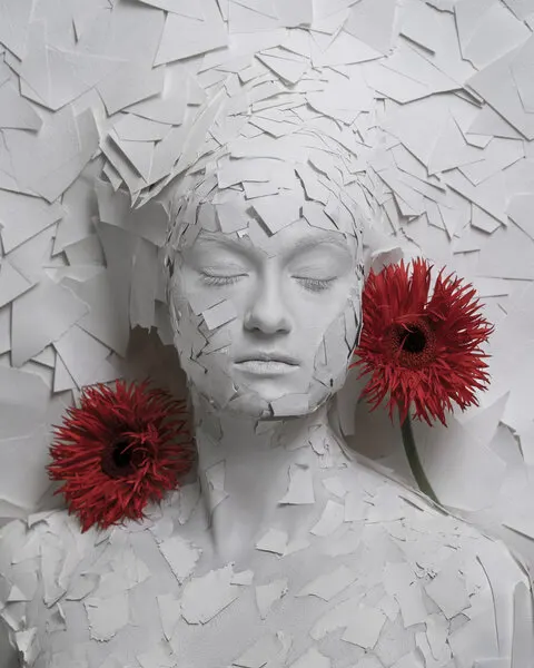 Fragile Beauty Red Blooms, wall art by Yasin Hasanian