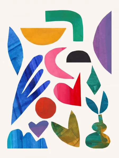Colorful Abstract Shapes, wall art by Ejaaz Haniff