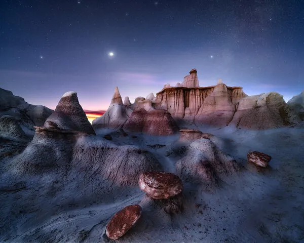 Desert Hoodoos Night Sky, wall art by Abhijit Patil