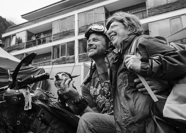 Joyful Biker Smiles, wall art by Rudy Mareel