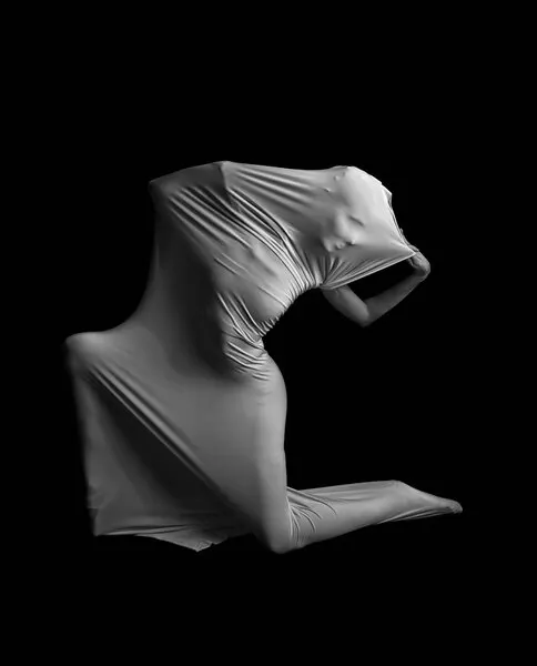 Stretched Fabric Figure, wall art by Tali Stein