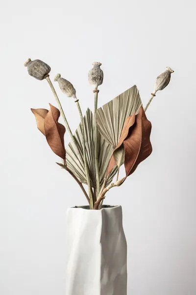 Earthy Poppy Pods Vase, wall art by Pictufy Studio III