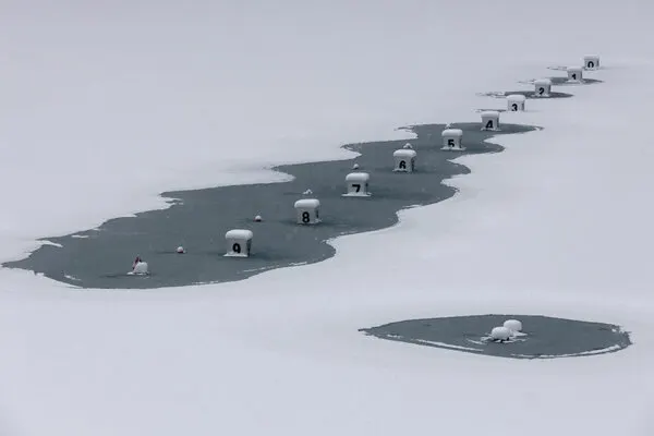 Frozen Lake Markers, wall art by Tsuneya Fujii