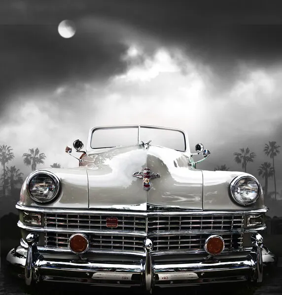 Classic Car Moonlight, wall art by LARRY BUTTERWORTH