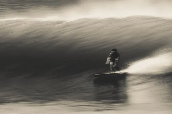 Surfer Rides Powerful Wave, wall art by Shawn Orbe