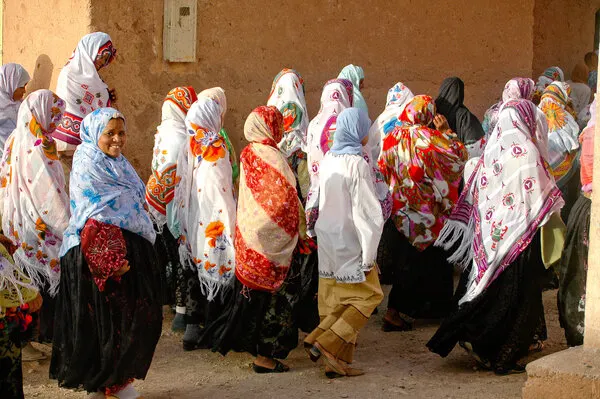 Colorful Village Women, wall art by Raffaele Maglione