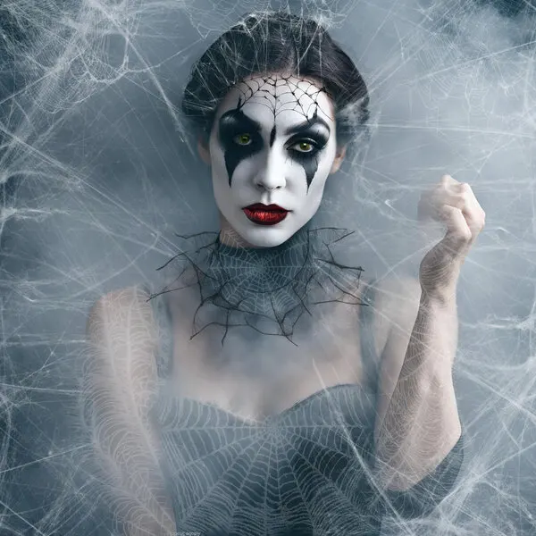 Mysterious Spiderweb Woman, wall art by Ewa Całkosińska-Kajzer