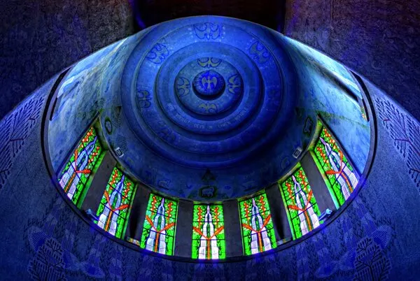 Blue Dome Stained Glass, wall art by Raul Pires Coelho