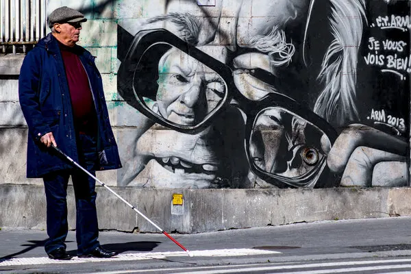 Thoughtful Street Encounter, wall art by Ciupureanu Dan