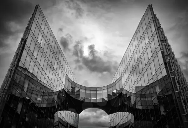 Curved Glass Architecture, wall art by Angel Villalba