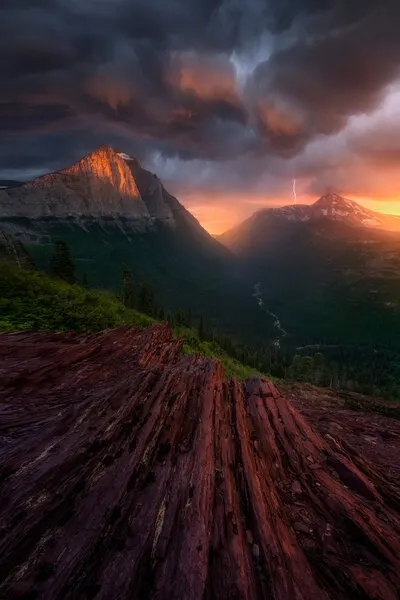 Fiery Mountain Storm, wall art by Ryan Dyar