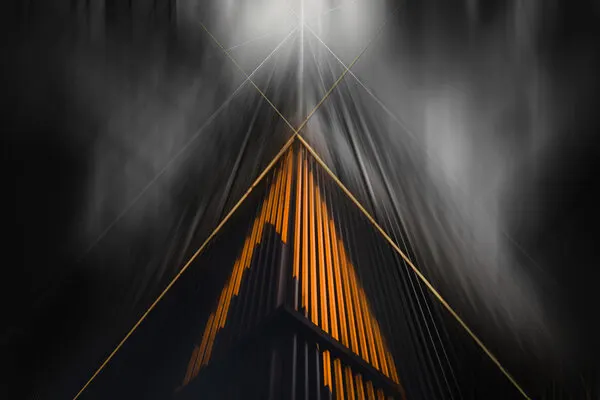 Abstract Golden Ascent, wall art by Jeffrey Wong