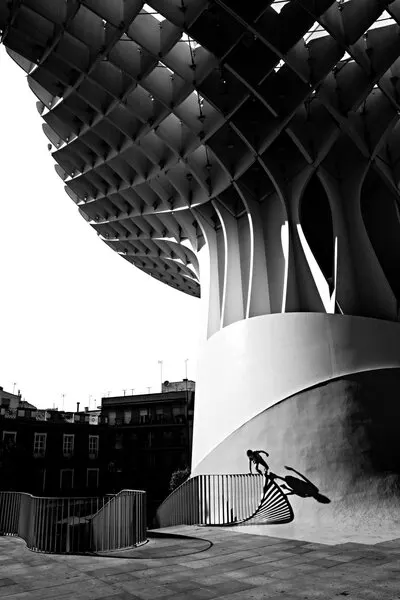 Urban Skater Shadow Play, wall art by Luca Domenichi