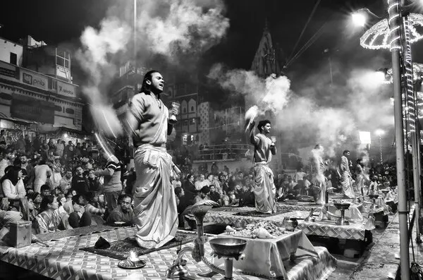 Indian Night Ritual, wall art by Abhraneel Chakraborty