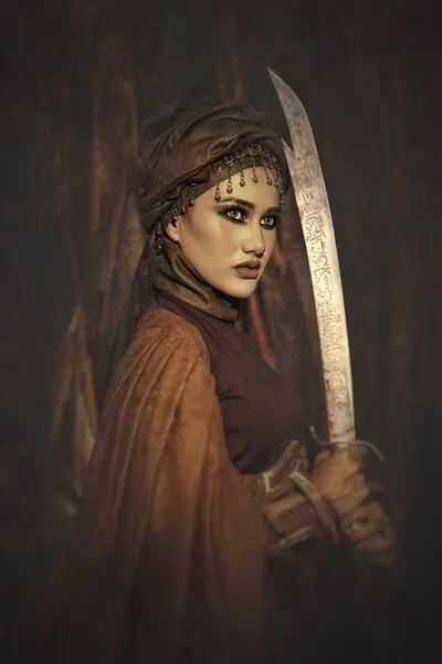 Elegant Warrior Woman, wall art by Ajar Setiadi