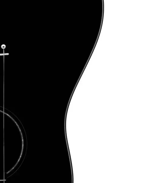 Black Guitar Contrast, wall art by Wagdi Kala
