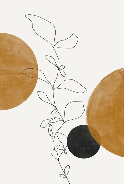 Earthy Line Dance, wall art by THE MIUUS STUDIO