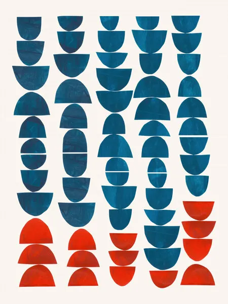 Colorful Curved Shapes, wall art by Ejaaz Haniff