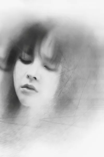 Pensive Woman's Dream, wall art by cindy ahn