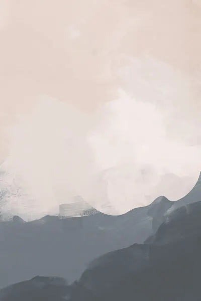 Misty Mountain Abstract, wall art by Melloi Art Prints