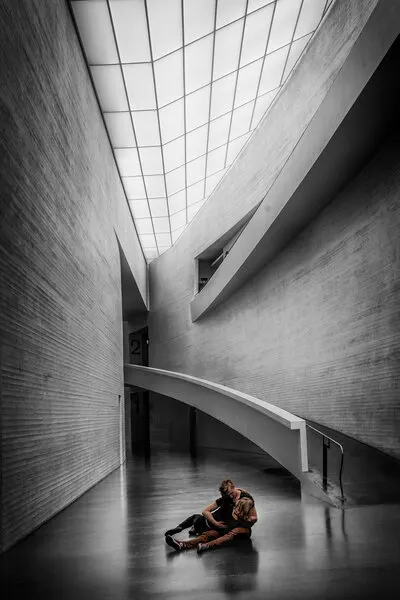 Quiet Modern Embrace, wall art by Angel Villalba