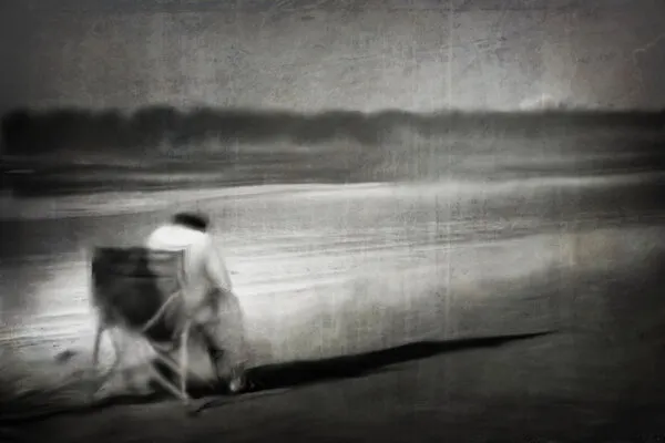 Solitary Beach Figure, wall art by Lynn Grant