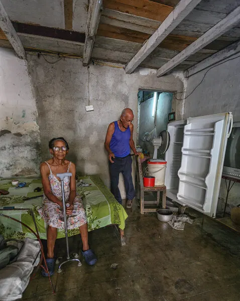 Elderly Couple's Humble Home, wall art by Tali Stein