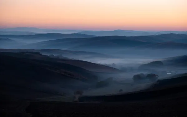 Misty Hills Dawn, wall art by Ovidiu Satmari