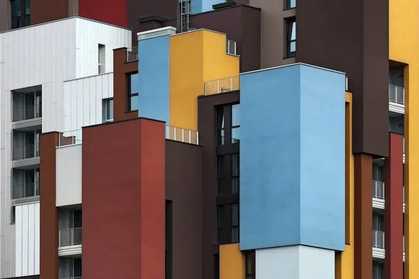 Vibrant City Facades, wall art by Fiorenzo Rondi