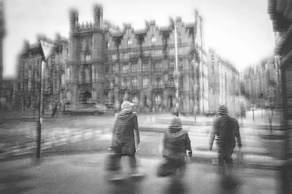 Blurred City Walk, wall art by Amer Jassim